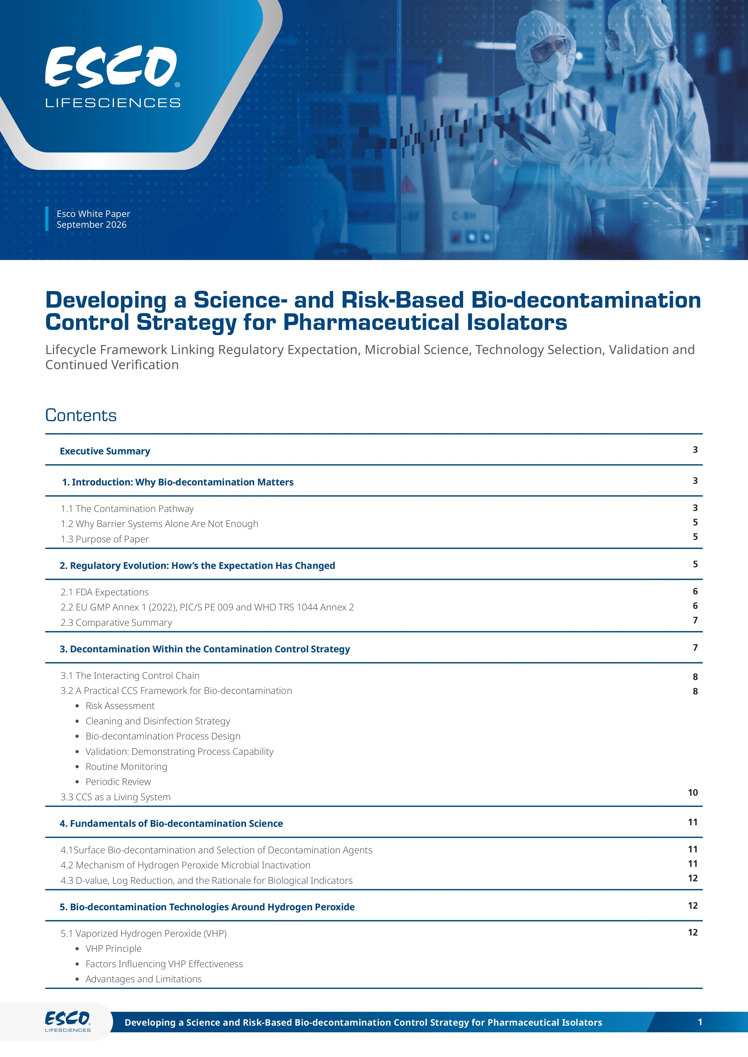 Developing a Science- and Risk-Based Bio-decontamination Control Strategy for Pharmaceutical Isolators